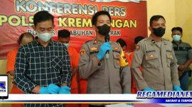 Caption: konferensi pers, Polsek Krembangan Surabaya ungkap kasus penyalahgunaan narkoba.