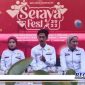 Caption: Konferensi Pers kegiatan Seraya Fest oleh Ketua HIMPI Bangkalan ( Zhavira Ayu Ratri Aldania).