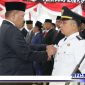 Caption: Bupati Sampang H Slamet Junaidi saat pelantikan berlangsung.