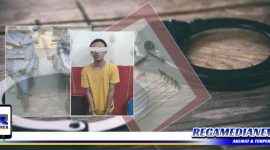 Caption: tersangka kasus curanmor inisial (MT) beserta barang buktinya diamankan di Mapolsek Kenjeran.