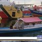 Caption: aktivitas perahu taxi, di Pelabuhan Kwandang, Kabupaten Gorontalo Utara.