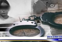 Caption: tersangka kasus pencabulan inisial (AI) dan barang buktinya diamankan di Mapolres Pelabuhan Tanjung Perak Surabaya. 
