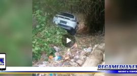 Caption: screen shot video evakuasi mobil HRV yang mengalami kecelakaan tunggal dan terjun ke jurang 