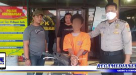 Caption: residivis spesialis curanmor inisial (SR) dan barang buktinya diamankan di Mapolsek Krembangan.