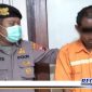 Caption: tersangka kasus curanmor inisial (AH), saat diamankan di Mapolsek Semampir Surabaya.
