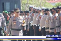 Caption: Kapolres Gorontalo AKBP Juprisan Ramadhan Nasution saat cek kesiapan personel pasukan Ops Zebra 2022, (Doc: Humas Polres Gorut).