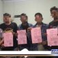 Caption: tujuh orang yang ditetapkan sebagai tersangka kasus penggelepan, (Dok: Humas Polres Gorontalo Kota).