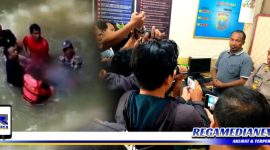 Caption: Didampingi Kanit Reskrim, Kapolsek Torjun saat diwawancara awak media, (Doc: Harry/RMN).
