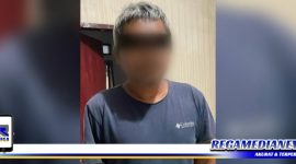 Caption: tersangka kasus pembunuhan inisial DY saat diamankan polisi, (Doc: Humas Polda Gorontalo).
