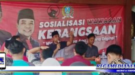 Caption: anggota DPRD Jatim (Mahfud), saat sosialisasi kebangsaan terhadap wartawan, (Doc: Syamsul Arifin/RMN).