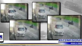 Caption: hasil rekaman cctv pelaku saat melakukan aksi pencurian uang didalam mobil, (Doc: Muadi/RMN).