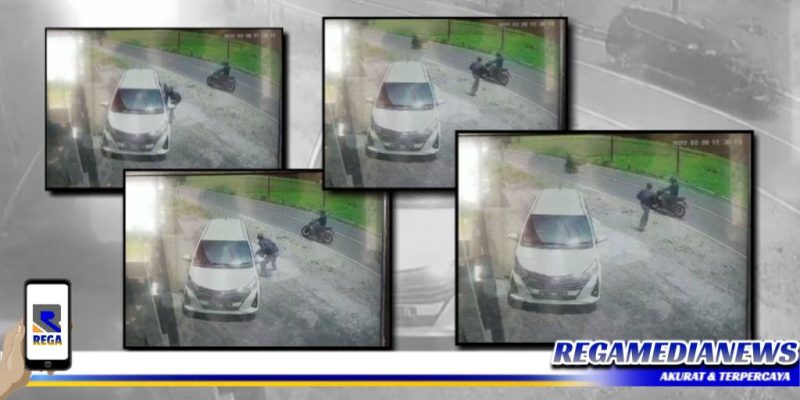 Caption: hasil rekaman cctv pelaku saat melakukan aksi pencurian uang didalam mobil, (Doc: Muadi/RMN).