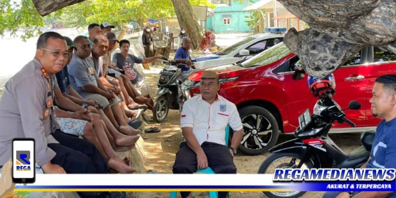 Caption: Kapolres Gorut saat bertatap muka dengan masyarakat nelayan Monano, (Doc: Humas Polres Gorut).