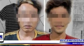 Caption: dua tersangka kasus curanmor milik pedagang pasar pabean, (Dok. Basori/Regamedianews).