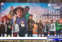 Caption: drama musikal BPJAMSOSTEK bertema ”Kerja Keras Bebas Cemas” (Dok. BPJS Ketenagakerjaan).