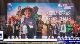 Caption: drama musikal BPJAMSOSTEK bertema ”Kerja Keras Bebas Cemas” (Dok. BPJS Ketenagakerjaan).