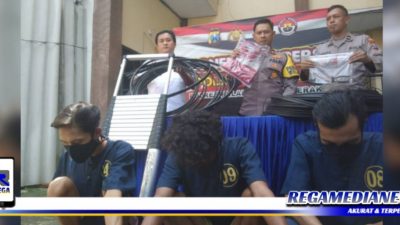 Polisi Ringkus 3 Maling Kabel di Kenpark Surabaya