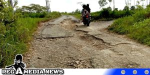 Jalan Poros Omben – Kedungdung Sampang Rusak Parah