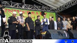 Caption: malam puncak anniversary ke 3 tahun media Gerakjatim, (dok. regamedianews).