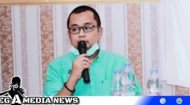 Caption: Owner Madura Travel Mohammad Fauzan, saat mengisi acara, (dok. regamedianews). 