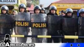 Caption: Sejumlah personil Polres Aceh Selatan Mengikuti Simulasi Sispam Mako (foto. Humas polres) 