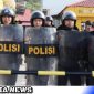 Caption: Sejumlah personil Polres Aceh Selatan Mengikuti Simulasi Sispam Mako (foto. Humas polres) 