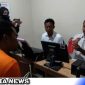 Caption: tersangka inisial MO saat dimintai keterangan polisi, (dok. Syafin Regamedianews).