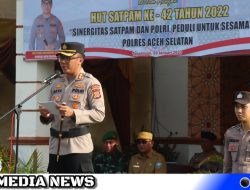 Polres Aceh Selatan Gelar Upacara HUT Satpam Ke-42