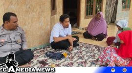 Caption: anggota Polsek Camplong meminta keterangan bocah mengaku lolos diculik, (dok. regamedianews).