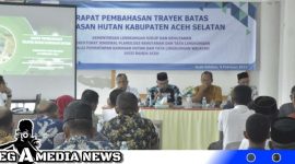 Caption: saat Rapat Pembahasan Trayek Batas Kawasan Hutan Aceh Selatan (Foto/AE). 