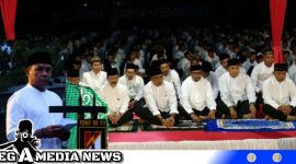 Caption: Mayjend TNI Mohamad Hasan pimpin pelaksanaan Istighosah Kubro (Foto/AE). 