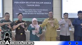 Caption: usai pembukaan Aceh Selatan Dalam Angka Tahun 2023 (foto/AE). 