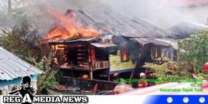 Dua Unit Rumah Warga Tapaktuan Hangus Terbakar