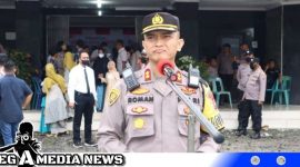 Caption: Kapolres Asahan AKBP Roman saat memberi imbauan kepada masyarakat (foto/ir). 