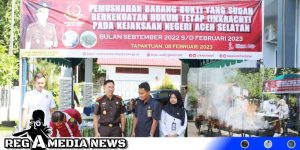 Kejari Aceh Selatan Musnahkan Barang Bukti dan Barang Rampasan