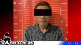 Caption: tersangka kasus pencurian dengan kekerasan / jambret inisial MS, (dok. regamedianews).