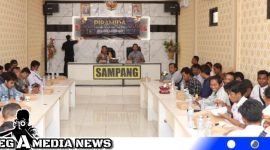 Caption: saat berlangsung kegiatan Piramida di aula Mako Polres Sampang, (dok. regamedianews).