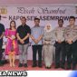 Caption: pose bersama acara pisah sambut Kapolsek Asemrowo, (dok. regamedianews).