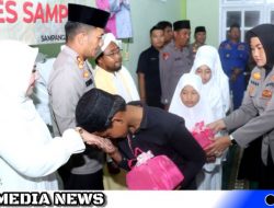 Polres Sampang Hiasi Isro’ Mi’raj Dengan Santuni Yatim Piatu