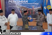 Caption: peresmian aula Syaikhona Muhammad Kholil, di Universitas Trunojoyo Madura, (dok. regamedianews).