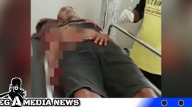 Caption: screenshot video korban pembacokan saat berada di rumah sakit, (dok. regamedianews).