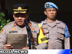 Baru Jabat Wakapolres Tanjung Perak, Kompol Norman Langsung Pimpin Apel