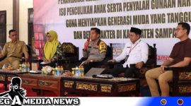 Caption: Kapolres Sampang AKBP Siswantoro saat menyampaikan sambutannya dalam kegiatan Focus Group Discussion, (dok. regamedianews).