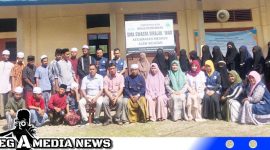 Caption: usai Kegiatan pemeriksaan kesehatan dan pengobatan dilingkungan pasantren Sirajul Ibad (foto/ae) 