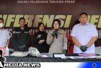 Caption: Polres Pelabuhan Tanjung Perak ungkap kasus pengeroyokan, (dok. Basori Regamedianews).