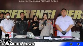 Caption: Polres Pelabuhan Tanjung Perak ungkap kasus pengeroyokan, (dok. Basori Regamedianews).