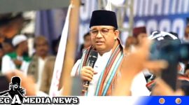 Caption: Anies Baswedan saat menyampaikan pidato kebangsaannya di Ponpes At-Taroqqi Karongan Sampang, (dok. regamedianews).