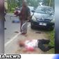 Caption: screenshot video viral, dua orang korban terkapar bersimbah darah, (dok. regamedianews).