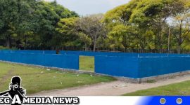 Caption: pasca disoroti GKS, pembangunan fisik CSR di Pulau Mandangin berubah warna, (dok. regamedianews).