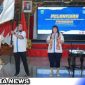 Caption: pengibaran bendera pasca pelantikan pengurus Perbasi Bangkalan, (dok. regamedianews).